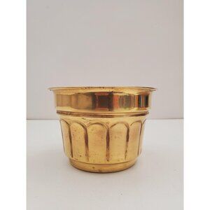 Vintage 1980s brass Planter, Plant Holder, Succulent Pot, brass Plant Pot, brass